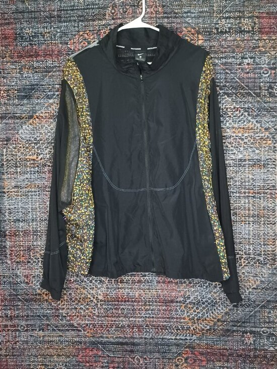Nike Jackets & Blazers - Nike womens black Icon Clash sheer sleeve packable running jacket 3X